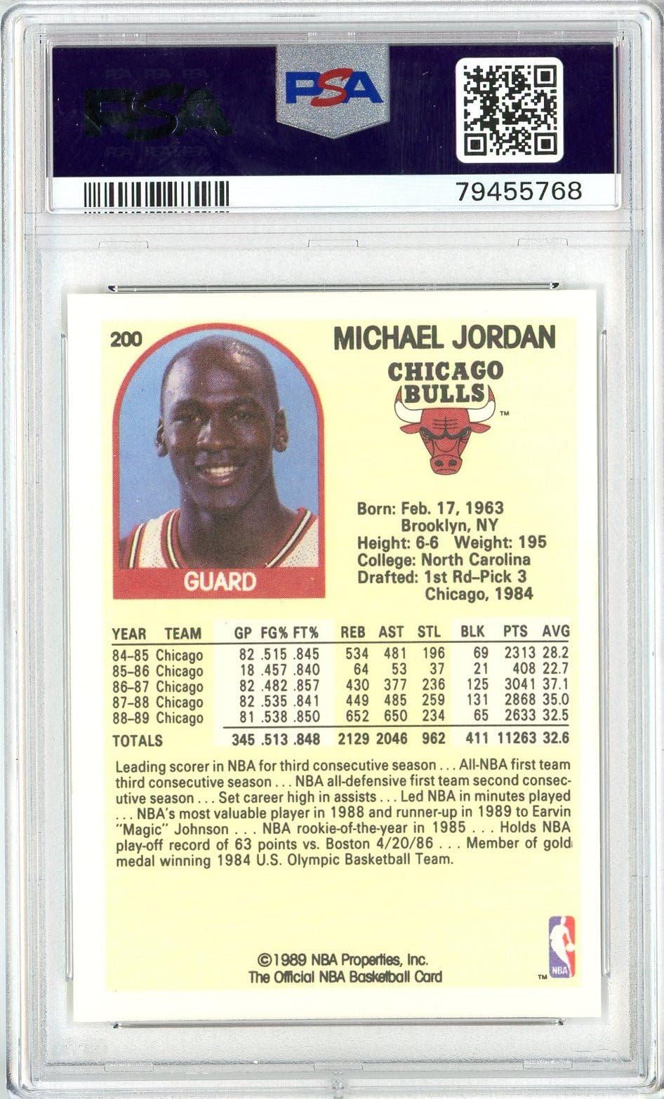 Amazon.com: Graded 1989 Hoops Michael Jordan #200 Basketball Card